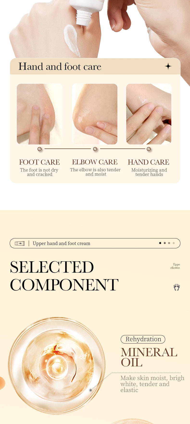 SADOER Shea Butter Foot Cream Moisturizing Anti Wrinkles Anti-Drying Heel Repair Removal Dead Skin Hands and Feet Skin Care
