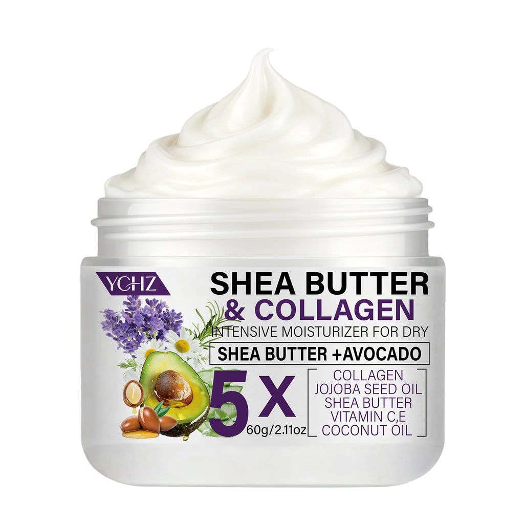 Shea Butter Collagen Firming Cream, Light Beige Firming Cream, Suitable for Thighs, Buttocks, Arms, Abdomen--And Body Lotion-60G