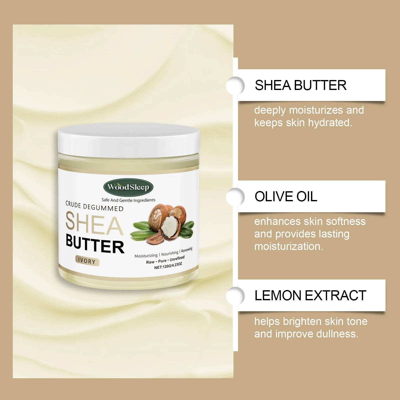 Shea Butter Moisturizer Suitable for Facial and Body Use, Long-lasting Moisturizing and Full Body Nourishing Skincare Cream