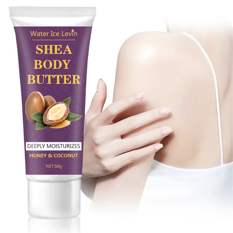 Shea Butter Body Cream,24H Moisturizing Makes Skin Softer,Elastic,Firming Skin,Body Massage Nourishing for Dry Cracked Light Tan