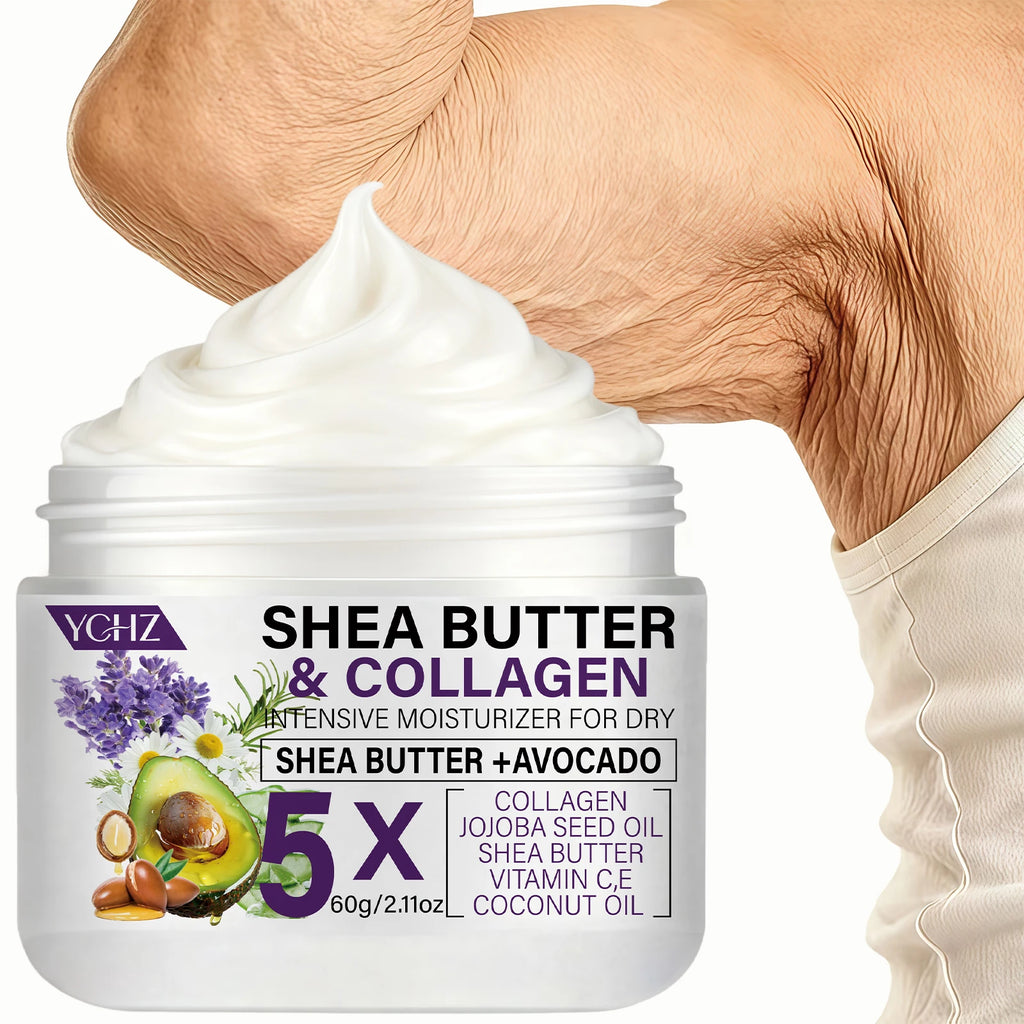 Shea Butter Collagen Firming Cream, Light Beige Firming Cream, Suitable for Thighs, Buttocks, Arms, Abdomen--And Body Lotion-60G