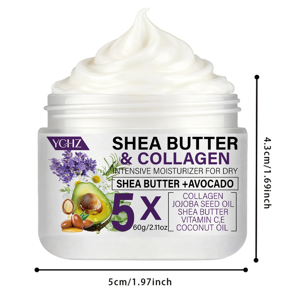 Shea Butter Collagen Firming Cream, Light Beige Firming Cream, Suitable for Thighs, Buttocks, Arms, Abdomen--And Body Lotion-60G