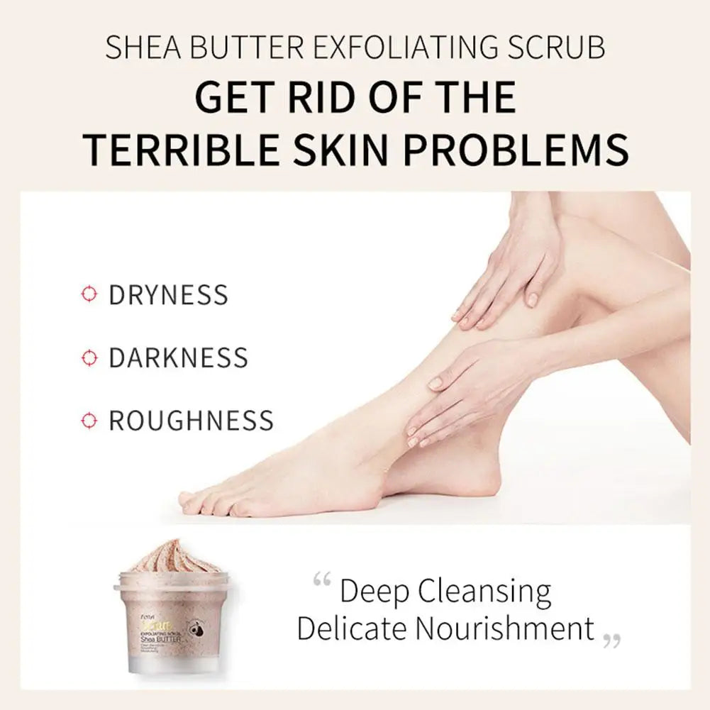 Shea Butter Exfoliating Scrub Deep Cleansing Pore Reduce Acne Exfoliating Gel Face Body Skin Scrub Cleansing
